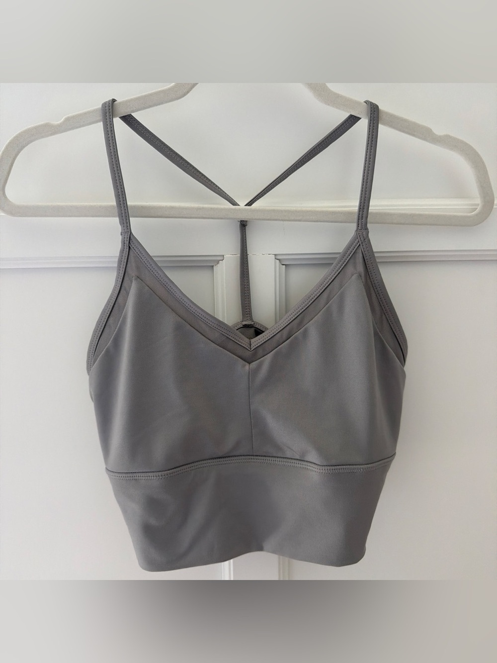 GAIAM Light Gray Strappy Sports Bralette